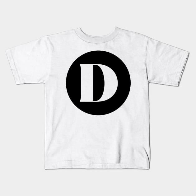 D (Letter Initial Monogram) Kids T-Shirt by n23tees